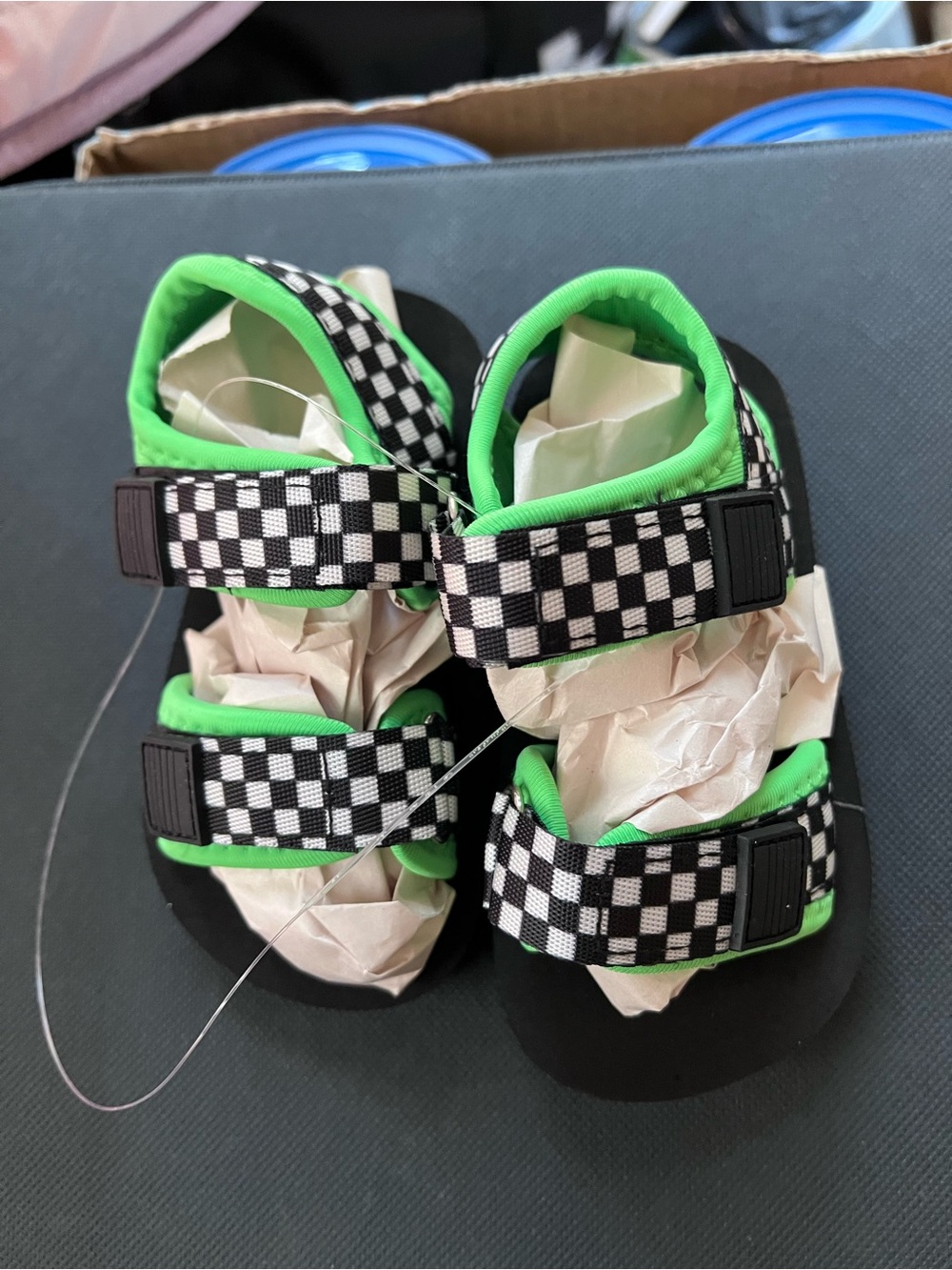 George Hats Checkerboard Sandals